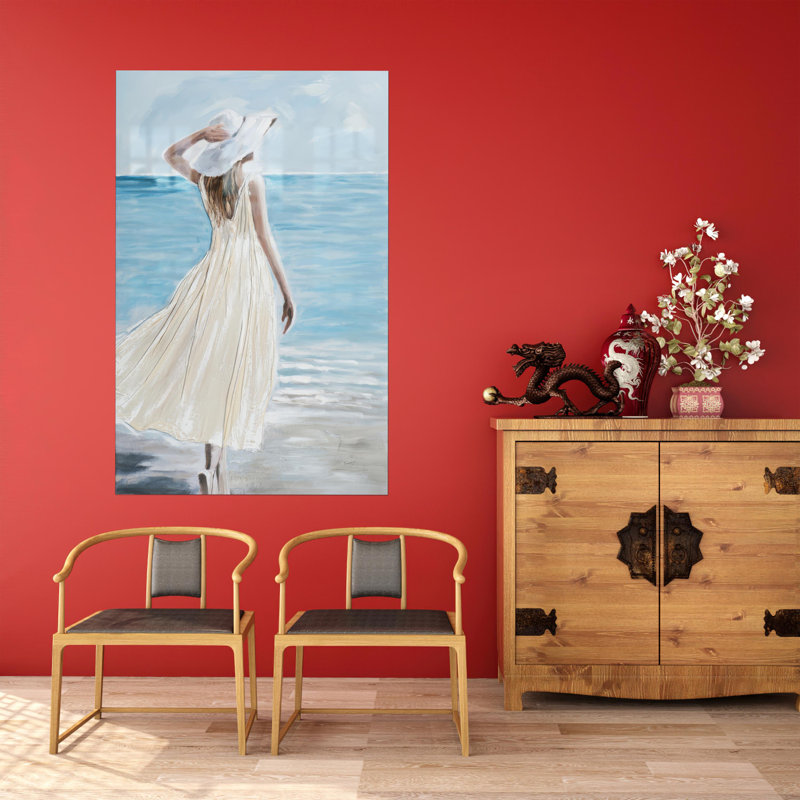 Art mural moderne en verre blanc avec une robe de dame contemporaine idéale pour la décoration des fêtes
