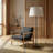 Kenilworth 1 Light Floor Lamp - Matte Black - White Shade