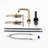 Golden Brush Bathroom Faucet 8 In. - Strong Solid Brass, 360 Swivel Spout, Drip- Ceramic Disc Valves, High Arc Spout For Efficient Water Delivery Brushed Gold Flow-121628108