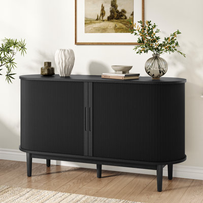 Leathia Kitchen Cabinets With Sliding Tambour Door