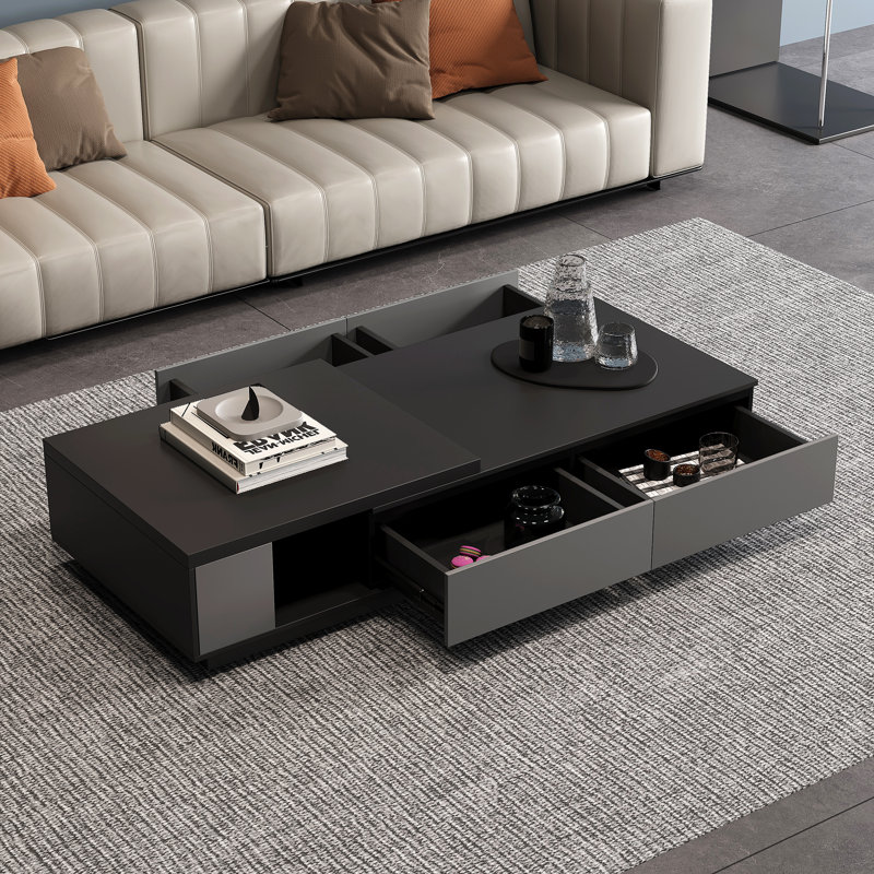 Roshanak Extendable Coffee Table with 4-Drawer Storage