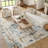 Azema Abstract Modern Machine Woven Area Rug in Beige/Blue/Rust-424225499