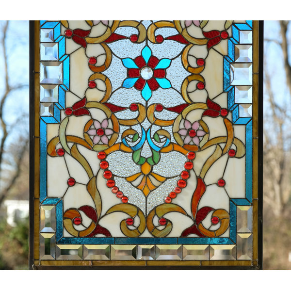 World Menagerie Jeweled Stained Glass Window Panel & Reviews | Wayfair