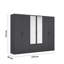 Bari hinged door wardrobe with practical drawers in the middle and handles-104828272-98242293