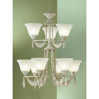 Lustre à niveaux ombrés 9 lumières