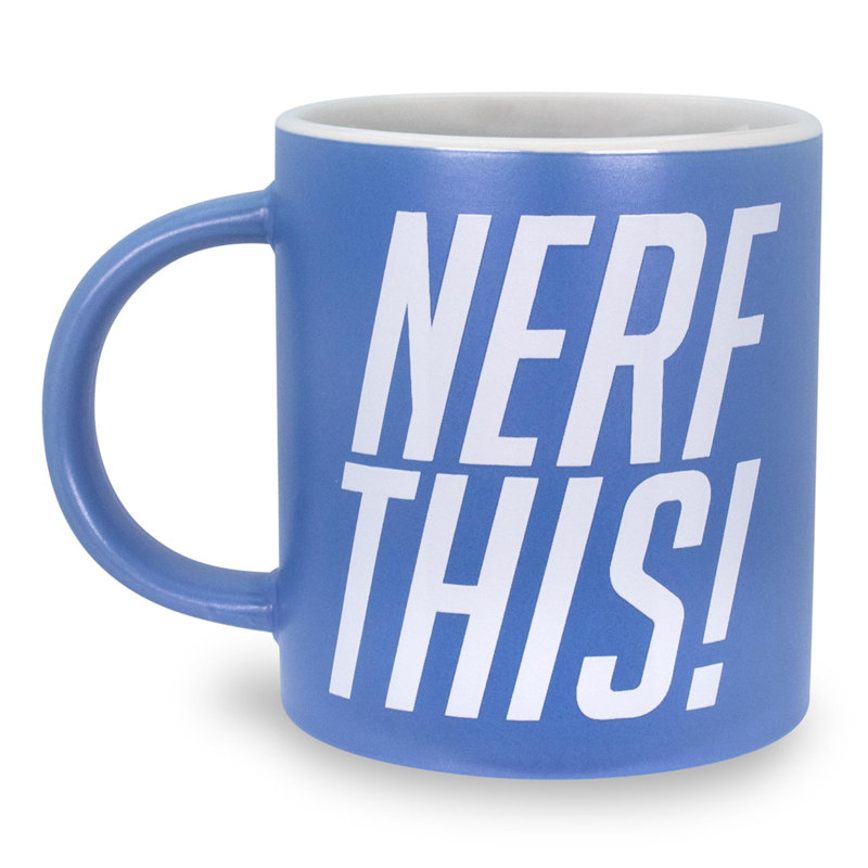 Tasse à café en céramique Overwatch D.Va «Nerf This» | Peut contenir 16 onces