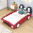 Himke Twin Car-Shaped Bed with Wheels-1182427889