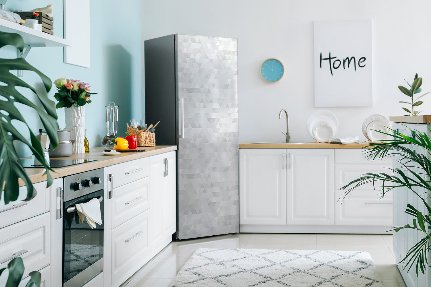 Triangles Freezer Ivy Bronx Luminous Triangles Freezer Door Sticker | Wayfair.co.uk