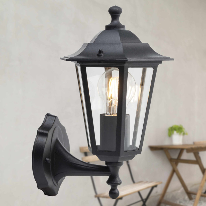 Abaigeal Black 36cm H Outdoor Wall Lantern