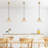 Modern Gold Chandelier with Adjustable Height, 20 x 20 x 44.9 inches | Metal Body, E27 Socket, Max 40W | Elegant Lighting Fixture for Living Room or Dining Room, IP20 Rated, Stylish Glam Design-2026056874