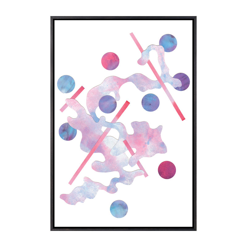 «Paint Cloud II» par Jamie Douglas - impression d'art graphique, H 60 po x l 40po x P 1,5 po, Toile encadrée noir délavé