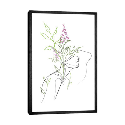 Flowerhead Femme by Dane Khy - Print on Canvas