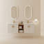 Meuble-lavabo de 60 po avec portes à fermeture en douceur avec lavabo et petites tablettes de rangement.-210999348