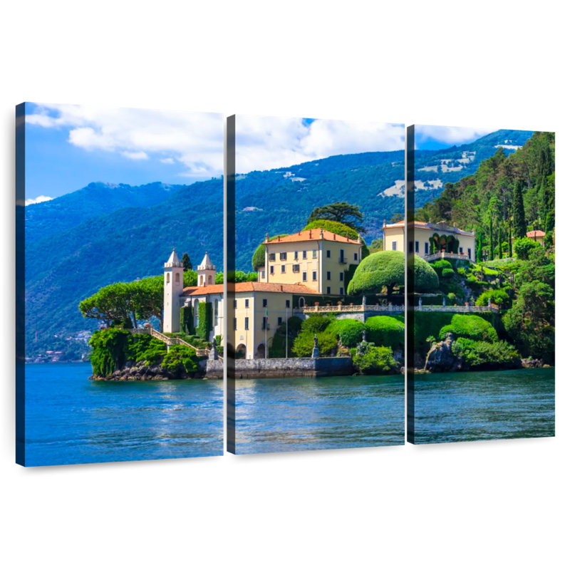 Sebbie Lake Como View, 42" H x 65" W