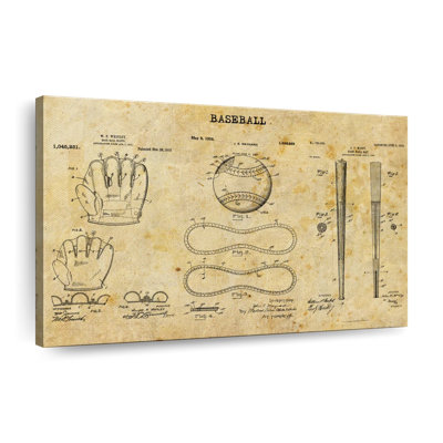Baseball Compilation brevet sur toile