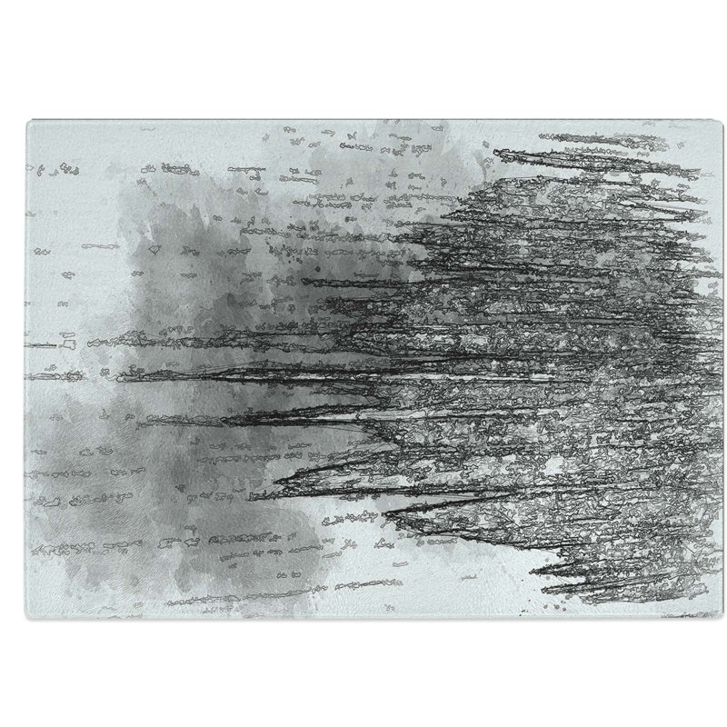 Tempered Glass Cascade of Light Chopping Board, 39 cm W x 28.5 cm L