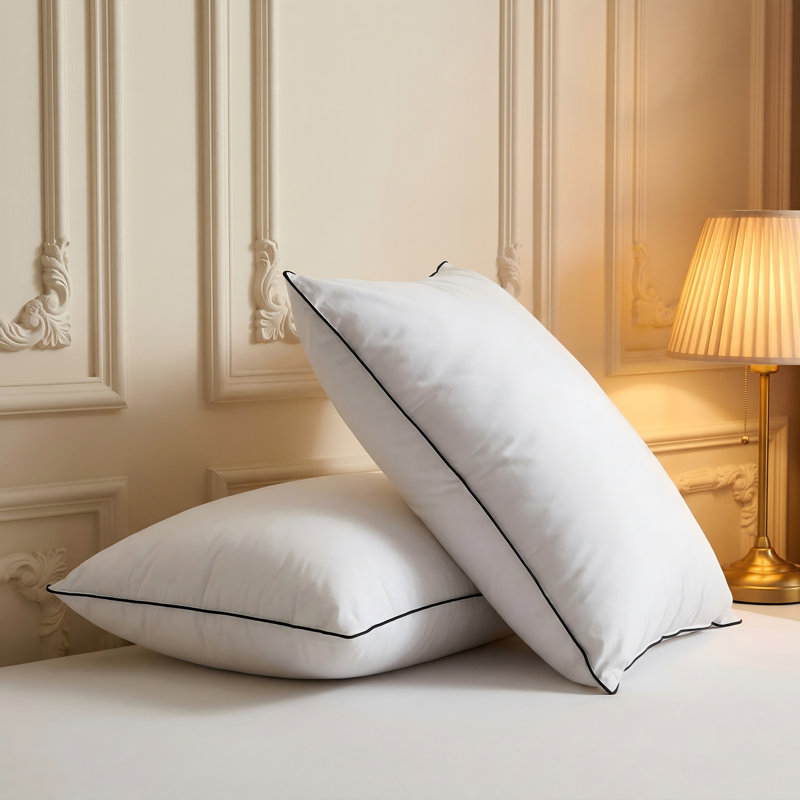 Ensemble de 2 oreillers en plumes Kendig, Grand lit