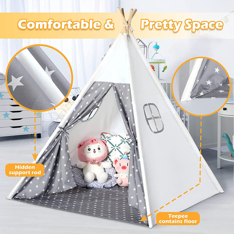 SISTICKER 47.2'' W x 47'' D Indoor / Outdoor Triangular Play Tent