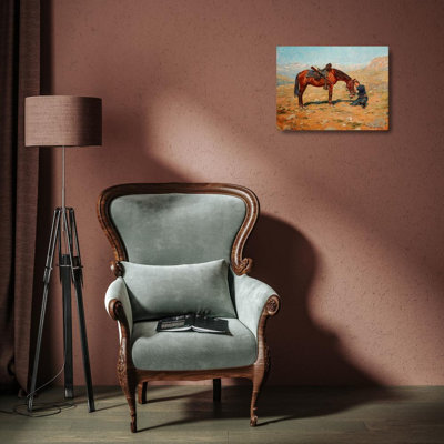 Art sur toile tendu avec Alcott Hill® Schreyvogel, Charles, titre: The Last Drop 55738
