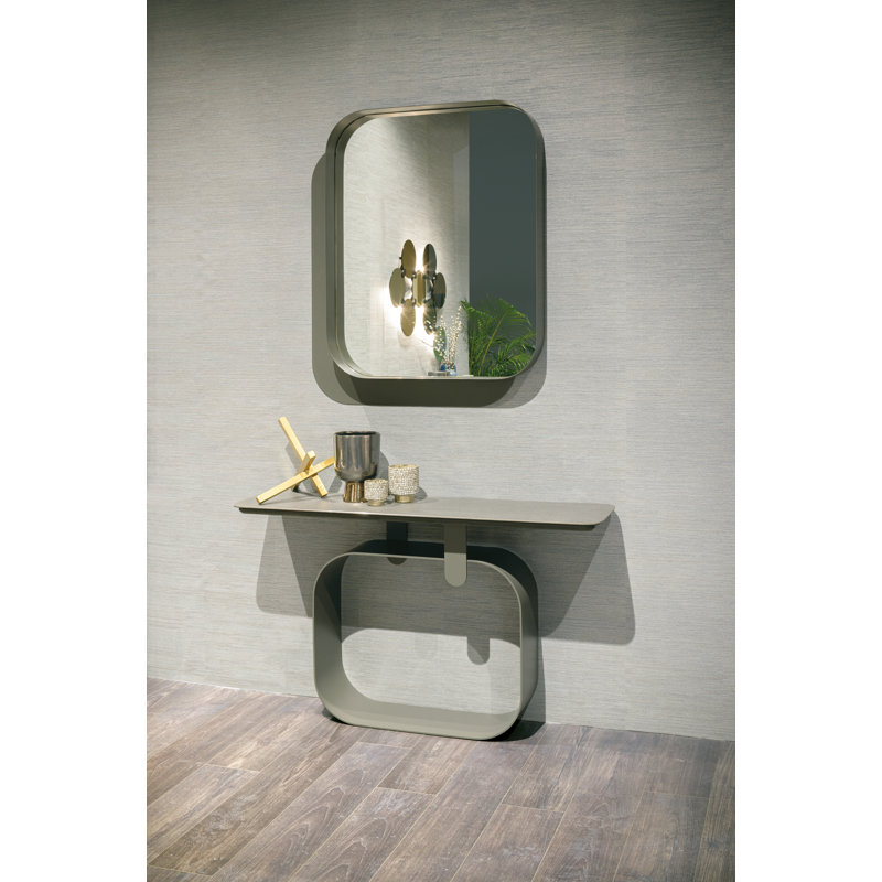 Rhoni Iron Square Mirror, Graphite grey