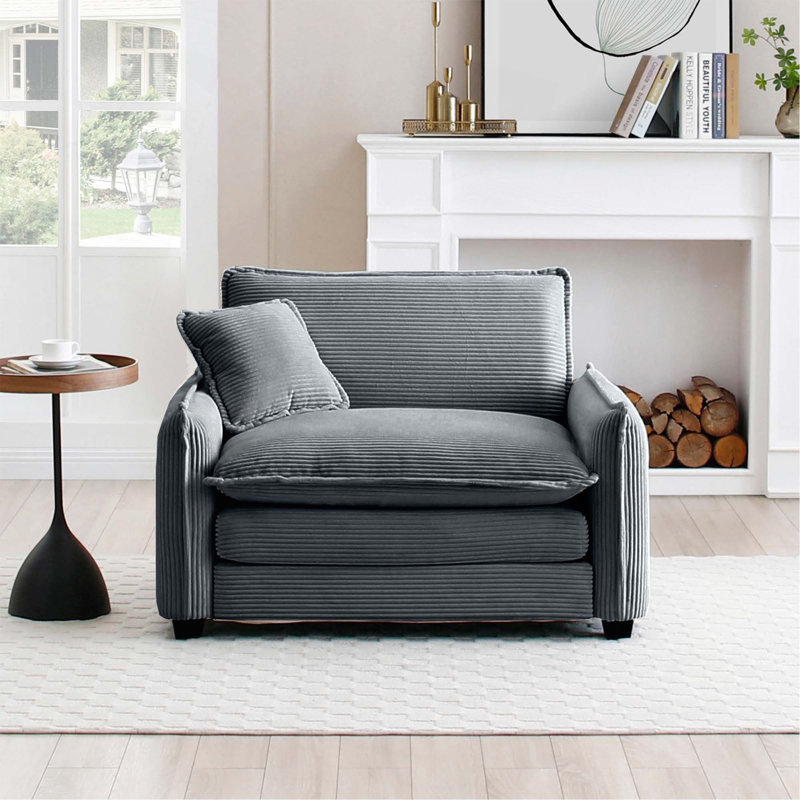 Canapé confortable à assise profonde simple avec un oreiller, adapté au salon et à la chambre à coucher, club plusieurs occasions