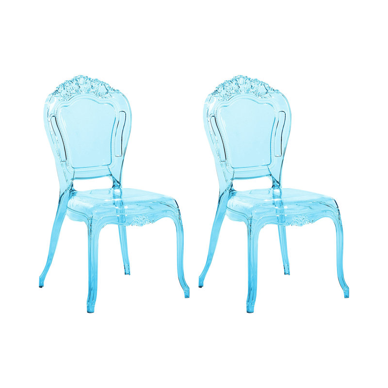 Mattie Dining Chair, Transparent Blue