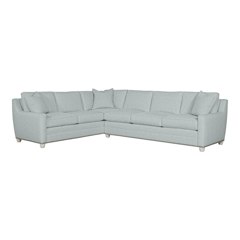 American Bungalow 2-Piece Fairgrove L-Sectional, Ian Haze, Casa Blanca, Yes