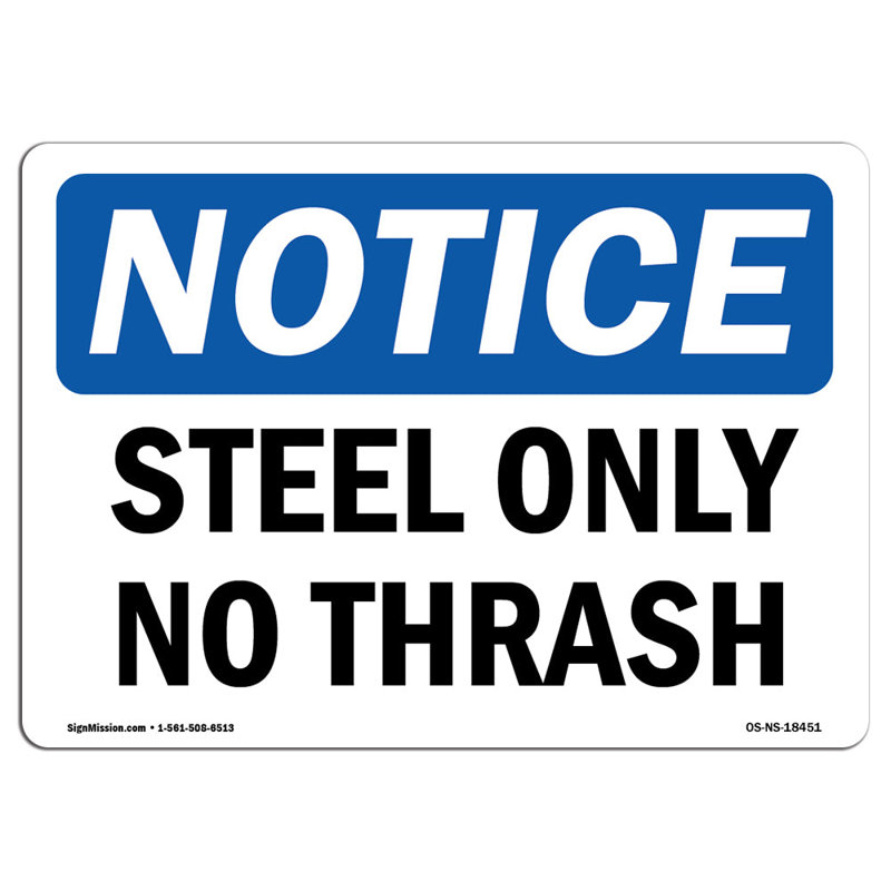 Plaque en acier sans déchets, H 18 po x l 24 po x P 0,1 po
