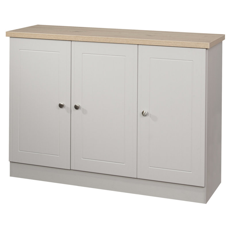 Fully Assembled McClusky 79 Cm Wide Sideboard, Grey/Oak