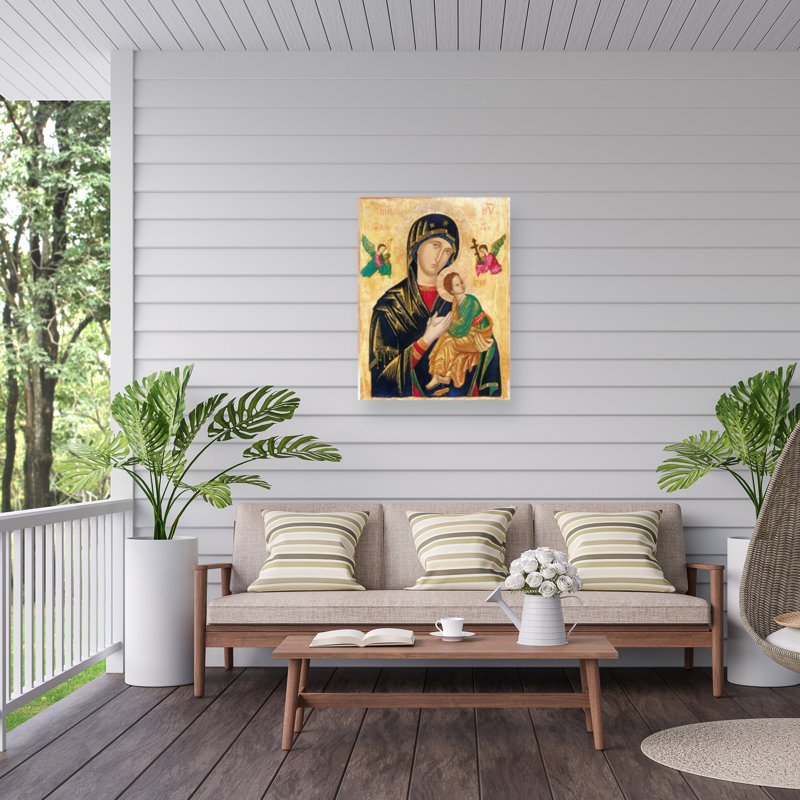 Marcus Jules, toile Notre-Dame du Perpétuel secours, H 35 po x l 47 po