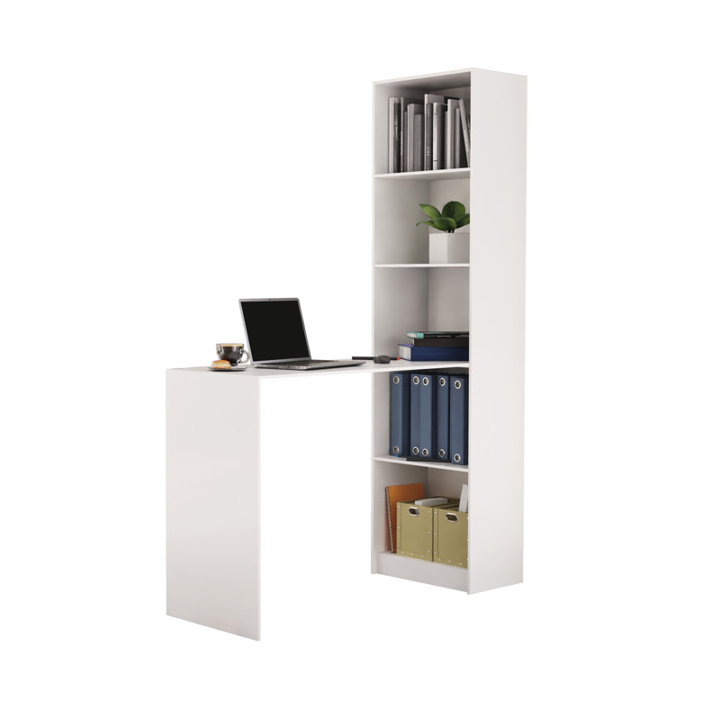 Banna L-Shaped Writing Desk, White