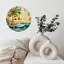 Horloge murale palmier tropical