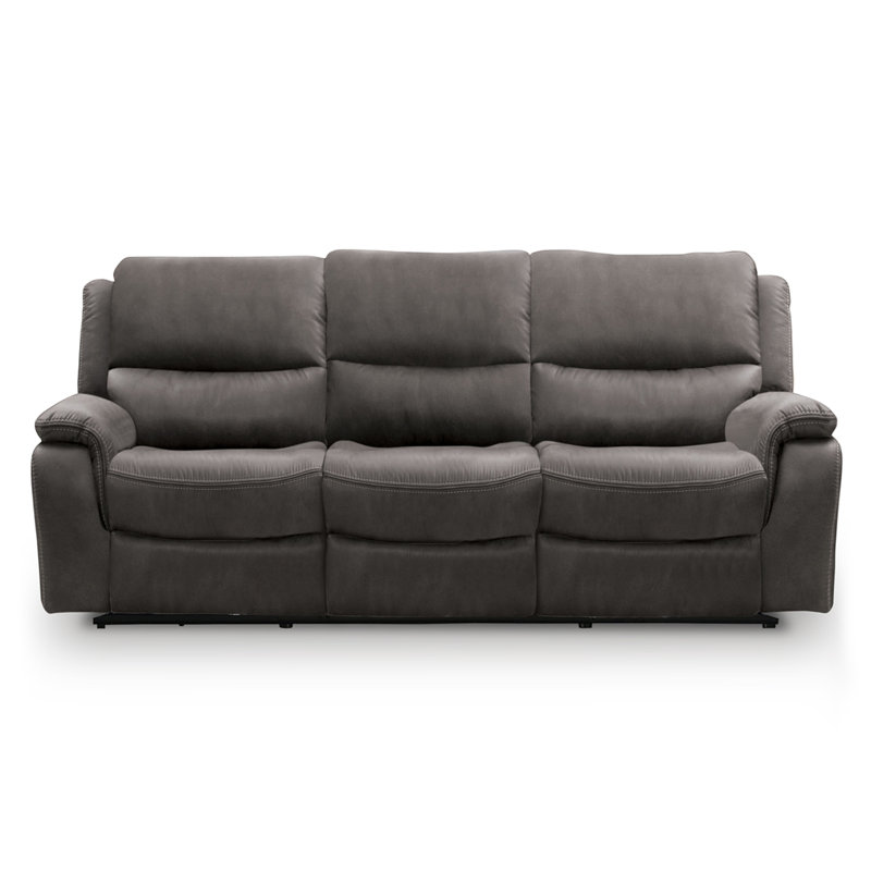 Canapé inclinable rembourré 88 "Virtyt, Polyester gris foncé