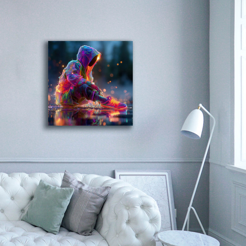  «Wanderer 2» par Ann Klee, art mural sur toile, 37 po x 37 po, H 37 po x l 37 po