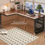 Bureau simple et moderne en bois massif en forme de L-167373706