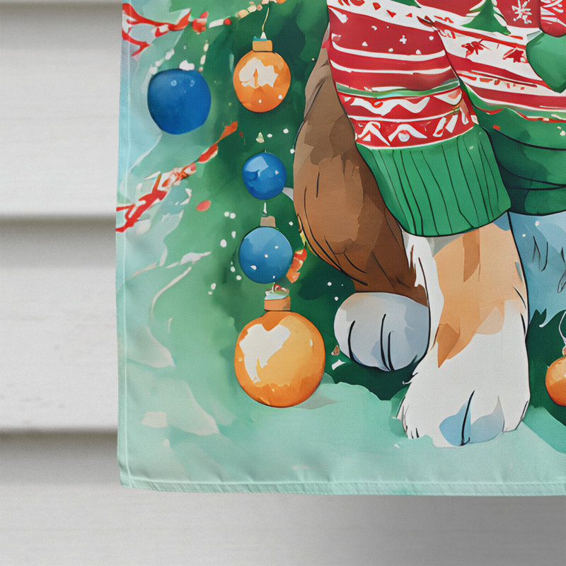 Drapeau de Noël Saint-Bernard, H 40 po x l 28 po