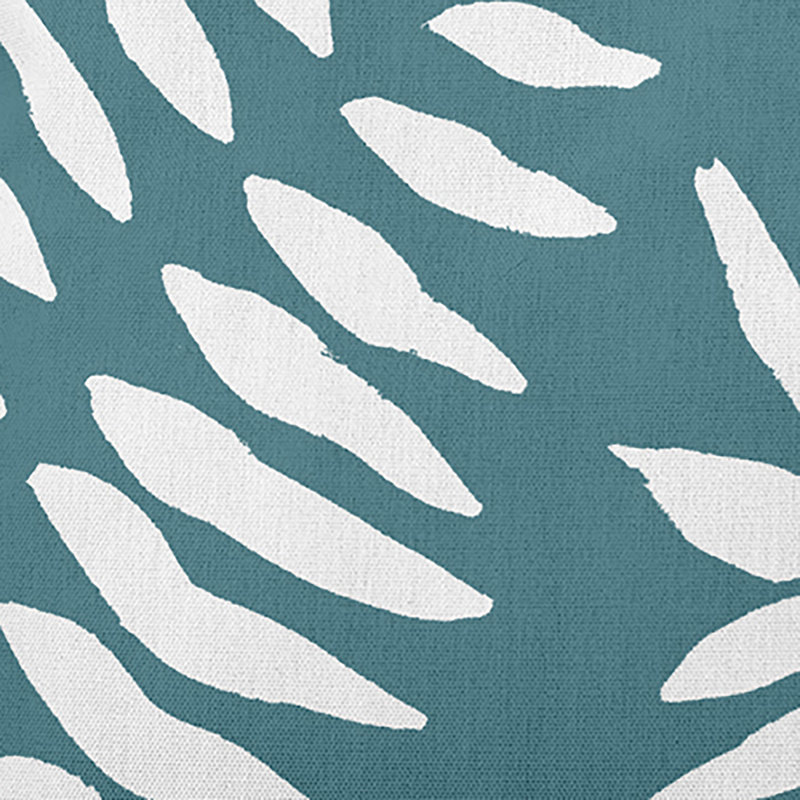 Coussin décoratif réversible d'intérieur / extérieur Beach Beach, Floral bleu minéral