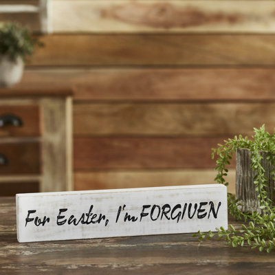 Panneau de bois «For For I For For I For For Pâques» 3 x 14