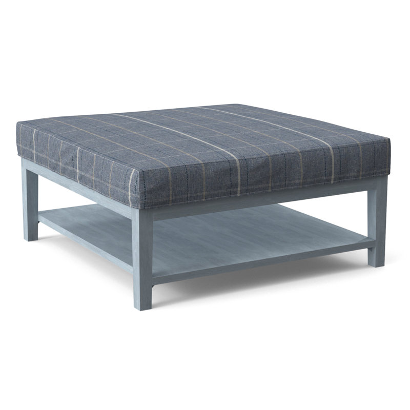 Repose-pieds Hammond avec rangement, Lapis écossais 0126-63, Finition verre de mer