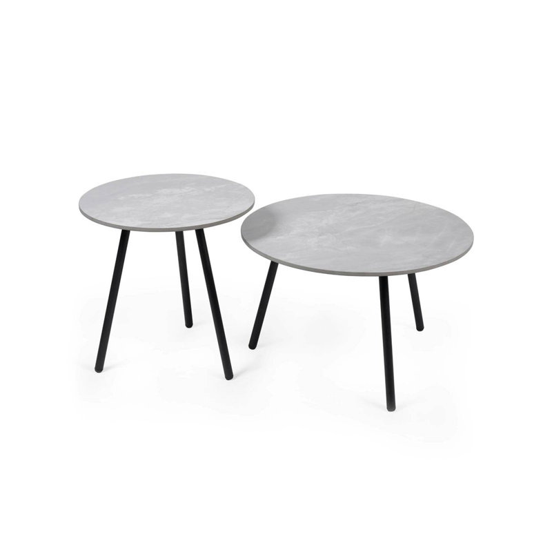 Casper Side Table Set, White