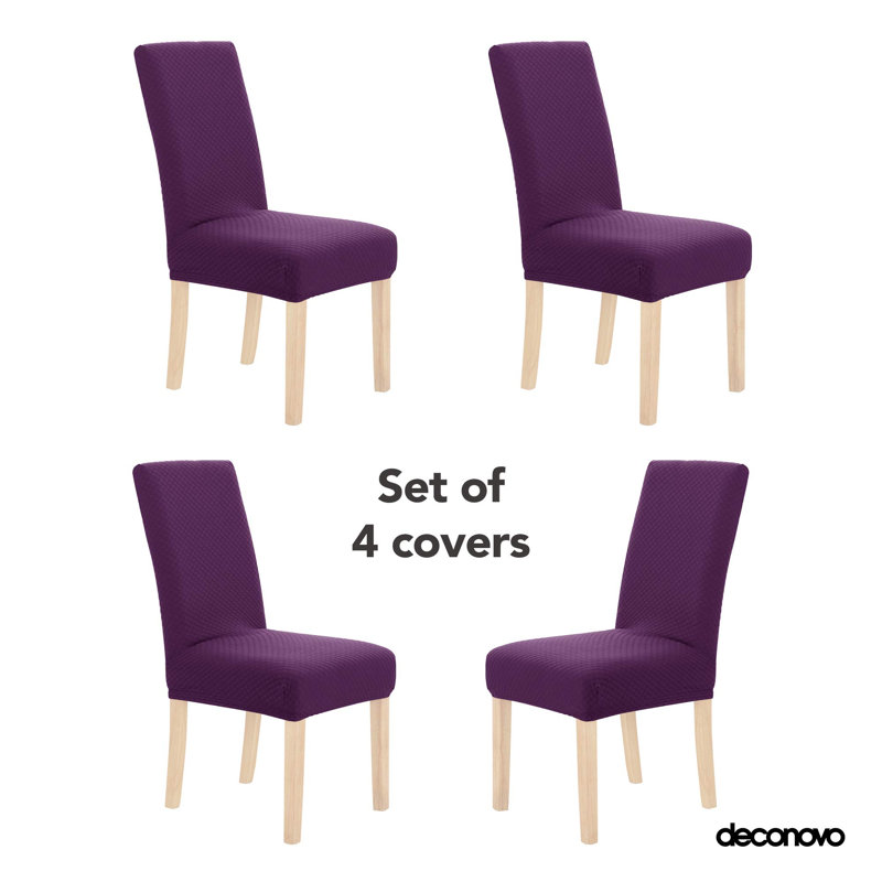 Housse pour chaise de salle à manger, Mauve