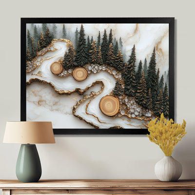 La forêt, veine de cristal de l'hiver II - grand art mural forêt