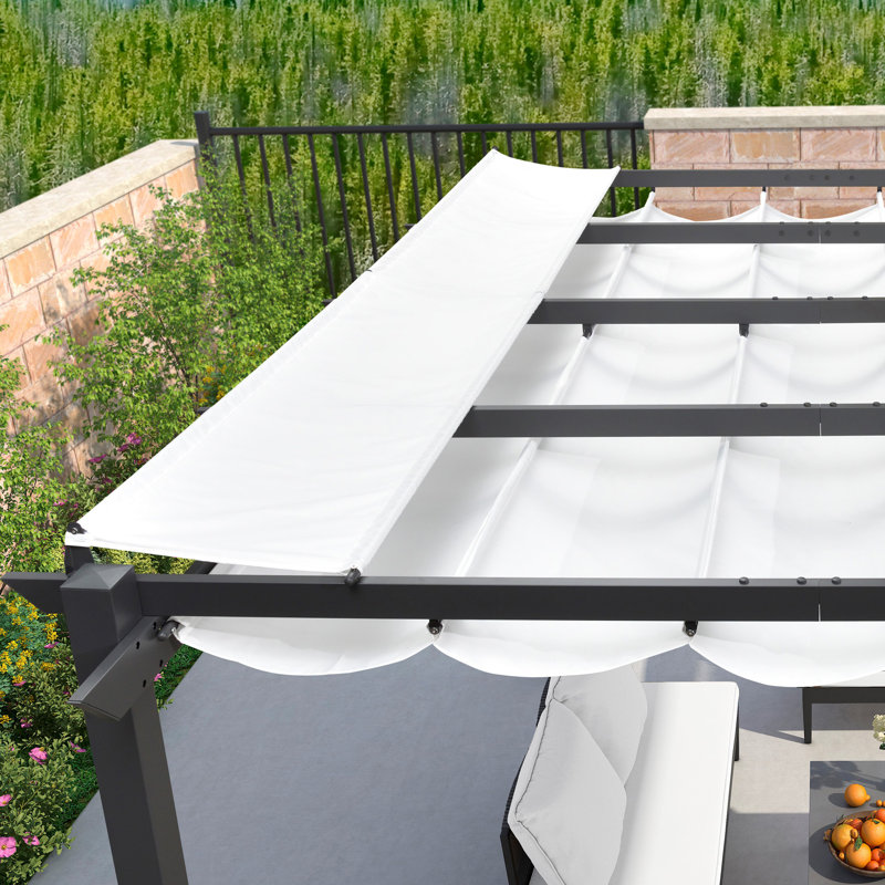 4m x 3m Aluminium Pergola, White