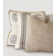 Housse et insert de coussin carré en mélange de coton rayé Fenton