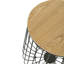 Table de bout à structure en bois avec base en métal-1316918743
