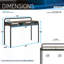 Bureau d'écriture sophistiqué en noyer avec tablettes ouvertes et structure robuste