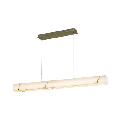 LumenAria - Medley LED Linear Pendant - Faux Alabaster Shade