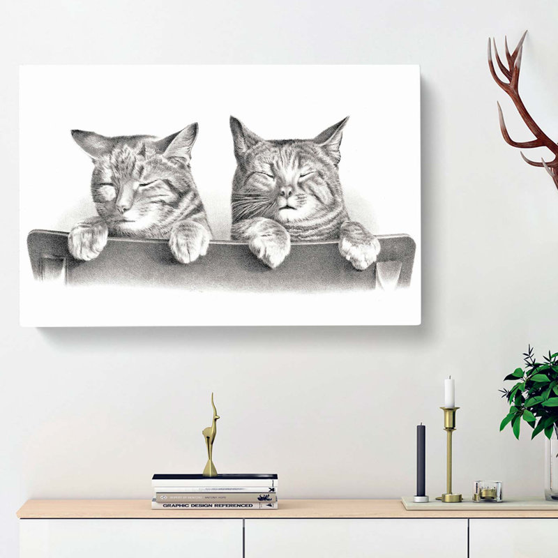 Cats by Thomas Hunter - Wrapped Canvas Print, 35cm H x 50cm W x 3cm D