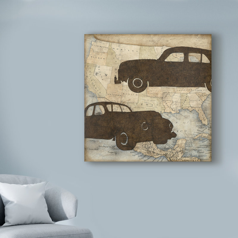 « travel silhouette iv », art sur toile, H 35 po x l 35 po x P 2 po