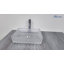 Lavabo de salle de bain vasque rectangulaire en cristal 17 L 1/3 po x l 13 po